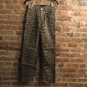 Zara Leopard Print Jeans